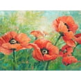 thumbnail image 2 of Kroeker, Wendy 32x25 Gold Ornate Wood Framed with Double Matting Museum Art Print Titled - Red Poppies, 2 of 4