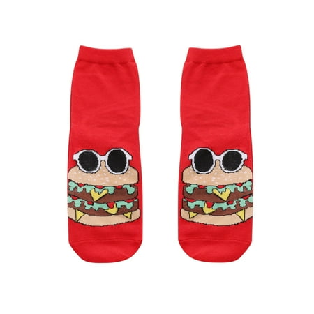 

Jiyugala Socks Womens Mid Length Round Socks Cute Fun Food And Drink Novelty Socks