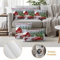 thumbnail image 6 of Christmas Outdoor Waterproof Pillow Covers, Snowman Red Truck Cardinal Barn Pine Tree Decorative Rectangle Throw Pillowcase Sofa Cushion Sham for Patio/Couch/Chair, 20"x12" 2 Pack, 6 of 8