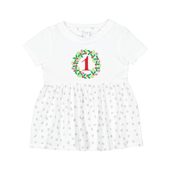 Inktastic Christmas First Birthday One Year Old Girls Baby Dress