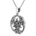 thumbnail image 2 of Intricately Stylized Trinity Knot or Triquetra Sterling Silver Necklace, 2 of 6