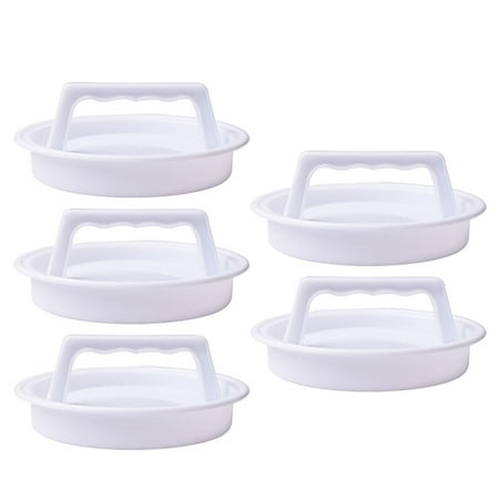 

5pcs Plastic Cutlets Press Mold Meat Press Tool DIY Burger Patties Maker for Home Kitchen