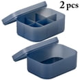 thumbnail image 2 of 2PCS Makeup Storage Bin Plastic Cosmetics Storage Box Makeup Organizer with Lid, 2 of 10