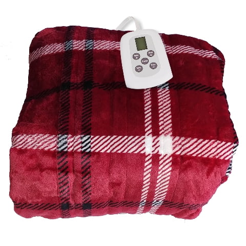 Twin Size Microplush Electric Heated Blanket, Red Plaid - Walmart.com