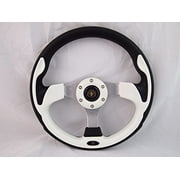 New World Motoring 1984  CLUB CAR DS White steering wheel golf cart With Chrome Adapter