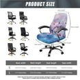 thumbnail image 5 of FKELYI 3 Pcs Set Office Chair Cover with Armrest Cover Pink Hibiscus Floral Dolphin Print Stretchable Swivel Gaming Chair Protector Dustproof Boss Armchair Decor, Large, 5 of 6