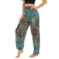 thumbnail image 4 of WILLBEST Pantalones de Yoga de Cintura Alta Para Mujeres y Hombres, Estilo Bohemio, Para Festivales, Tailandeses, Cómodos y Elásticos, Para Entrenamiento. UnitaGrandeGrandea, 4 of 6