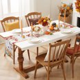 thumbnail image 3 of Pumpkins Fall Table Runner - 72 Inch Long Thanksgiving Harvest Maple Wooden Plaid Cotton and Linen Blended Dress Scarves Farmhouse Table Runner for Kitchen Dining, Coffee Table, 13" x 72", 3 of 8