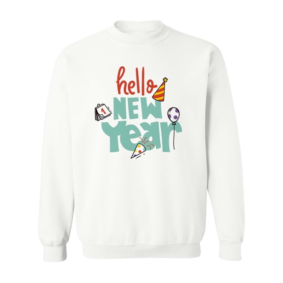 New Year Doodle. Sweatshirt Men -Image by Shutterstock, Male XX-Large