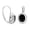 Black Onyx Dangle-20MM, variant on LeCalla 925 Sterling Silver Light-Weight Jewelry Diamond-Cut Half-Round Latch-Back Earrings for Women and Teen 13MM