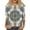 White, variant on CCRFTGI 3/4 Length Sleeve Womens Tops Dressy Casual Crew Neck Tunic Blouses Fashion Vintage Floral Print T Shirts Loose Fit Fall Tee Top Army Green XXL
