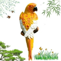 Large Parrot Wall Bird Statue Decor，Outdoor Indoor Figurine Tiki Bar Decorations Tree Sculpture ，Resin Animal Statue For Garden, Terrace, Lawn, Yard