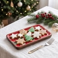 thumbnail image 5 of Christmas Serving Tray, Wooden Rim Tray, Holiday Decorative Tray for Cookies and Desserts, Festive Tabletop Display, 5 of 6