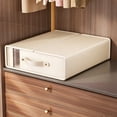 thumbnail image 4 of Storage Bin With Clear Window Handle Stackable Cloth Organizer Space Saver for Bedding Wardrobe Closet Bedroom, 4 of 6