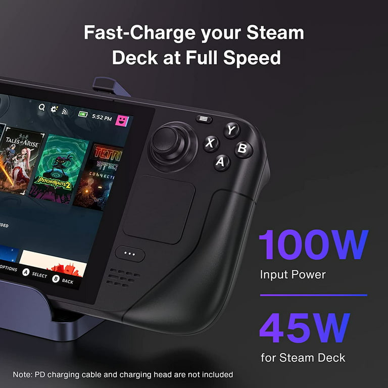  Docking Station for Steam Deck/ROG Ally,6 in 1 Steam Deck Dock  with HDMI 2.0 4K@60Hz+Gigabit Ethernet+3 USB-A 3.0+Full Speed Charging  USB-C PD 3.0 Port Compatible for Valve Steam Deck Accessories Hub 