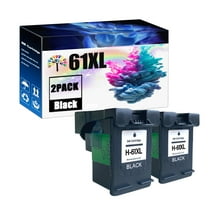 2 Black 61XL Ink Cartridges Replacement for HP 61 Ink Cartridge Compatible for Envy 4500 5530 5534 4502 Deskjet 1000 3000 2540 1010 3510 Officejet 4635 4630 Printers