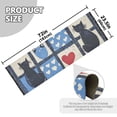 thumbnail image 5 of Yayeee Runner Rug for Bedroom 2'x6' Machine Washable Hallway Non Slip Mat, Black Cats and Hearts, 5 of 8