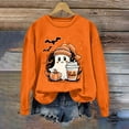 thumbnail image 2 of Meichang Womens Halloween Sweatshirts Ghost Graphic Sweatshirt Oversized Crewneck Long Sleeve Fall Pullover Vintage Sweatshirts, 2 of 6