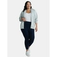 thumbnail image 3 of Terra & Sky Women's Plus High Rise Capri Leggings with Cellphone Pockets, 2-Pack, 3 of 7