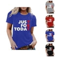 thumbnail image 1 of Just for Today T-Shirt Femme 2026 Été Décontracté Manches Courtes Col Rond Anniversaire Sobriété Récupération Graphique, 1 of 4