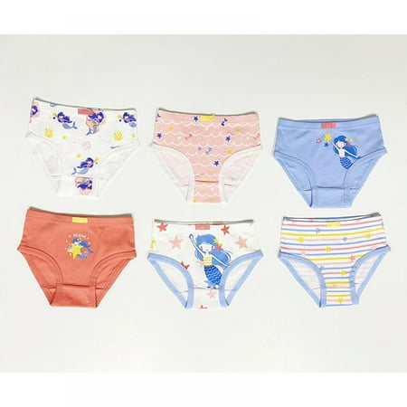 

6pcs/pack Baby Girls Underwear Organic Cotton Reusable Panties Kids Short Briefs Children Underpants