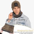 thumbnail image 4 of FZ FANTASTIC ZONE Mens Womens Winter Knit Beanie Hat Scarf Warm Cap Neck Warmer Set Fleece Lined,Khaki, 4 of 6