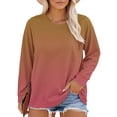 thumbnail image 2 of Long Sleeve Shirts For Women Plus Size Neck T Shirts Tops Casual Summer Tshirts Loose Fit Tee Womens Long Sleeve Tops, 2 of 6