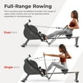 thumbnail image 4 of Sunny Health & Fitness Magnetic Rowing Machine with Extended Slide Rail, Full-Body Workout, Low-Impact, Innovative Full Motion or Premium Water Motion and Optional Exclusive Free SunnyFit App, 4 of 6