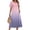 Purple Pink, variant on Summer Dress for Women, Round Neck Pleated Midi Gradient Ombre Midi Sundress, Artistic Gradient Tunic Dress, Fashionable Rainbow Design Women Clothing (Saffron XL)
