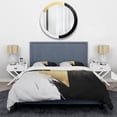 thumbnail image 3 of Designart "Subtle Elegance in Black and Gold IV" Abstract Painting Bedding Covert Set - Modern Black Abstract Bed Set With 2 Shams, 3 of 6