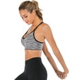 thumbnail image 3 of FANNYC Women 1 Pack Adjustable Strap and Removable Pad Tank Top Fitness Racerback Longline Sports Bra No Zip, 3 of 5
