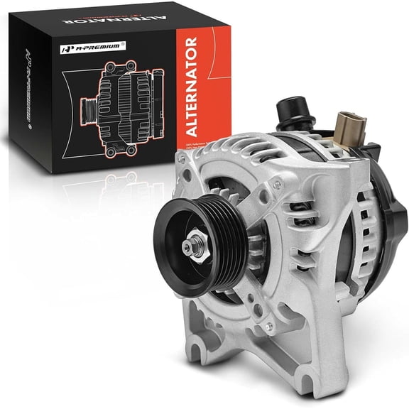 A-Premium Alternator Compatible with Ford E-150/E-250 2009-2014, E-350 Super Duty/E-450 Super Duty 2009-2017, Crown Victoria & Lincoln Town Car & Mercury Grand Marquis, 12V 155A 6-Groove Pulley CW