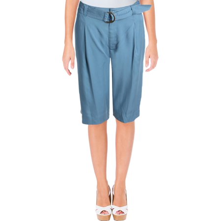 Ralph Lauren Flat Front Shorts - Lauren Ralph Lauren Womens Twill Pleated Shorts