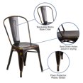 thumbnail image 2 of Distressed Copper Metal Indoor-Outdoor Stackable Chair, 2 of 9
