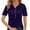 Purple, variant on WTXUE Polos, Womens Summer Daily Casual V Neck Shirts Short Sleeve Tops Collared Blouses Loose Fit Shirt, Women, Burgundy XXL
