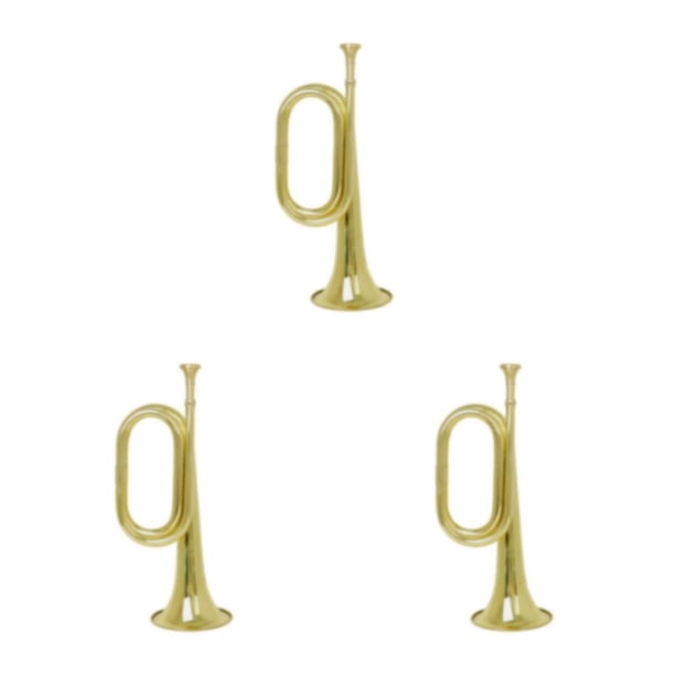 Wosthever Trompeta de caballería de latón, juguete de aprendizaje temprano, instrumento musical, juguetes vocales para niños, cuerno con Type1 NO1
