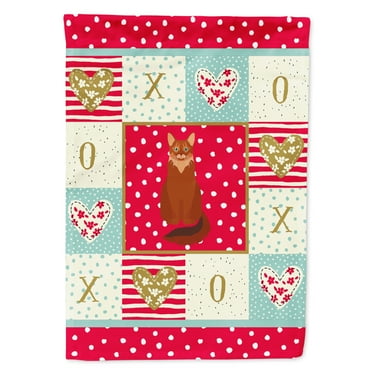 Carolines Treasures CK5793CHF Somali Cat Love Flag Canvas House Size Large multicolor