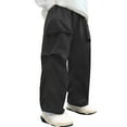 thumbnail image 2 of GBSYEWXS Child Little Boys Pants Casual Comfortable Cute Wide-Leg Elastic Waist Black Trousers Size 5-6 Years, 2 of 3