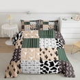 thumbnail image 3 of Manfei Rustic Bull Skull Full Size Comforter Sets,Western Boho bohemian Bedding Comforter Set,Cattle Hide Pattern Bedding Sets For Boys Kids,Breathable Home Decor Reversible,3-Piece, 3 of 9