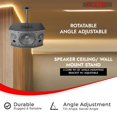 thumbnail image 5 of Media Stand Speaker Wall Bracket Ceiling Expansion and Contraction Speaker Bracket Surround Speaker Bracket Universal Size Speaker Hanger can Bear 40kg Audio Stand 5 Core WST 01, 5 of 8