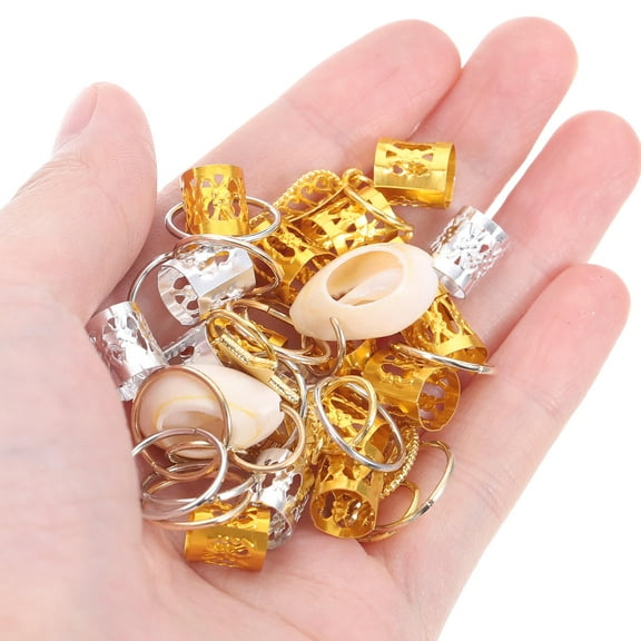 UPOUART 140-Piece Braiding Hair Charms and Pendants for Braids, Assorted Colors, Aluminum Accessories