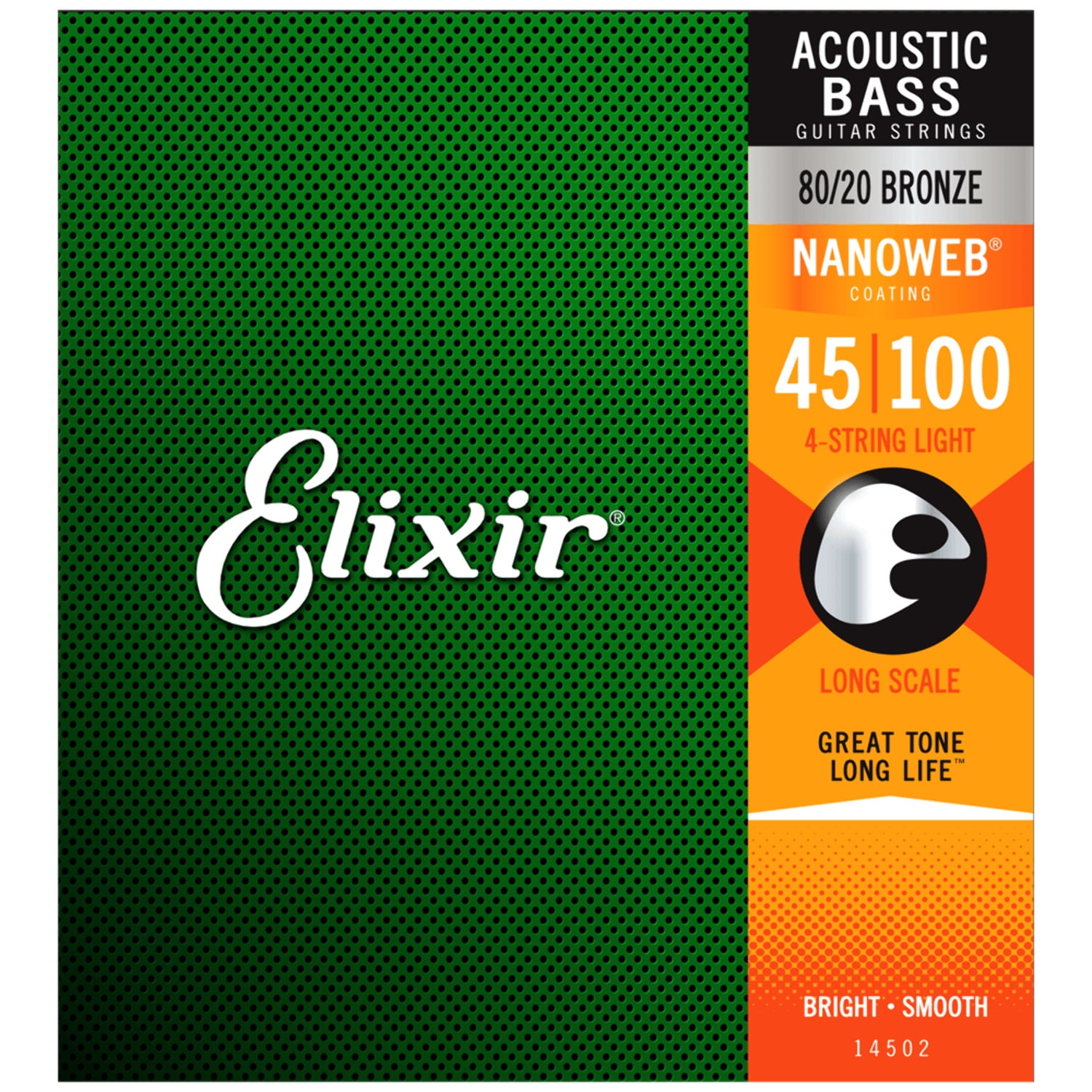 Elixir  Strings Acoustic 80-20 Bronze Bass 4-String Set with Nanoweb Coating