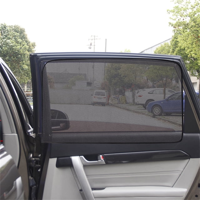 Fiudx Parasoles Universales para Ventanas de Coche, Instalación Magnética, Protección Uv, Malla Elástica Ligera, Visibilidad Transpirable, Fácil de Enrollar y Desplegar, Ajuste Universal, Tamaño 80 X