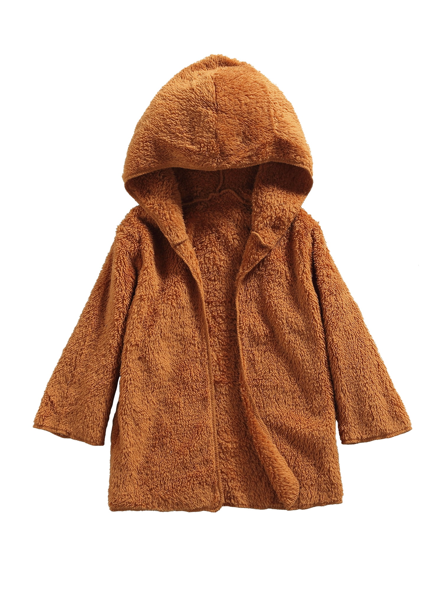 Kids Corduroy Jacket Boys Girls Sherpa Fleece Lined Coats Plush Quilted Outerwear Lapel Button Down Overcoat
