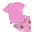 thumbnail image 6 of Girls Summer 2 Piece Outfits Kids Oversized T Shirts and Shorts Clothing Sets 5-14 Years Girls Summer Set 2-12 Years,2-3 Years, 6 of 7