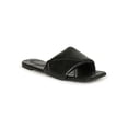 thumbnail image 1 of Women's Square Toe Padded Quilted Design Flat Slide Sandal 20583, 1 of 6