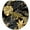 Golden Leaves, variant on Sanilo Soft Close Toilet Seat ROUND, Quiet and Slow Close Lid and Seat, Strong Bumpers and Hinges, Golden Leaves