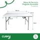 thumbnail image 2 of Mesa plegable portátil 1.20 metros tipo portafolio para jardín escritorio grande ligera plástico resistente mesa de trabajo comedor multiusos, 2 of 6