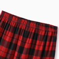 thumbnail image 4 of PatPat Christmas Pajamas Pants for Women Red Plaid PJ Pants Soft Lounge Pants Casual Sleep Bottom with Pockets, Black & Red, XXL, 4 of 7