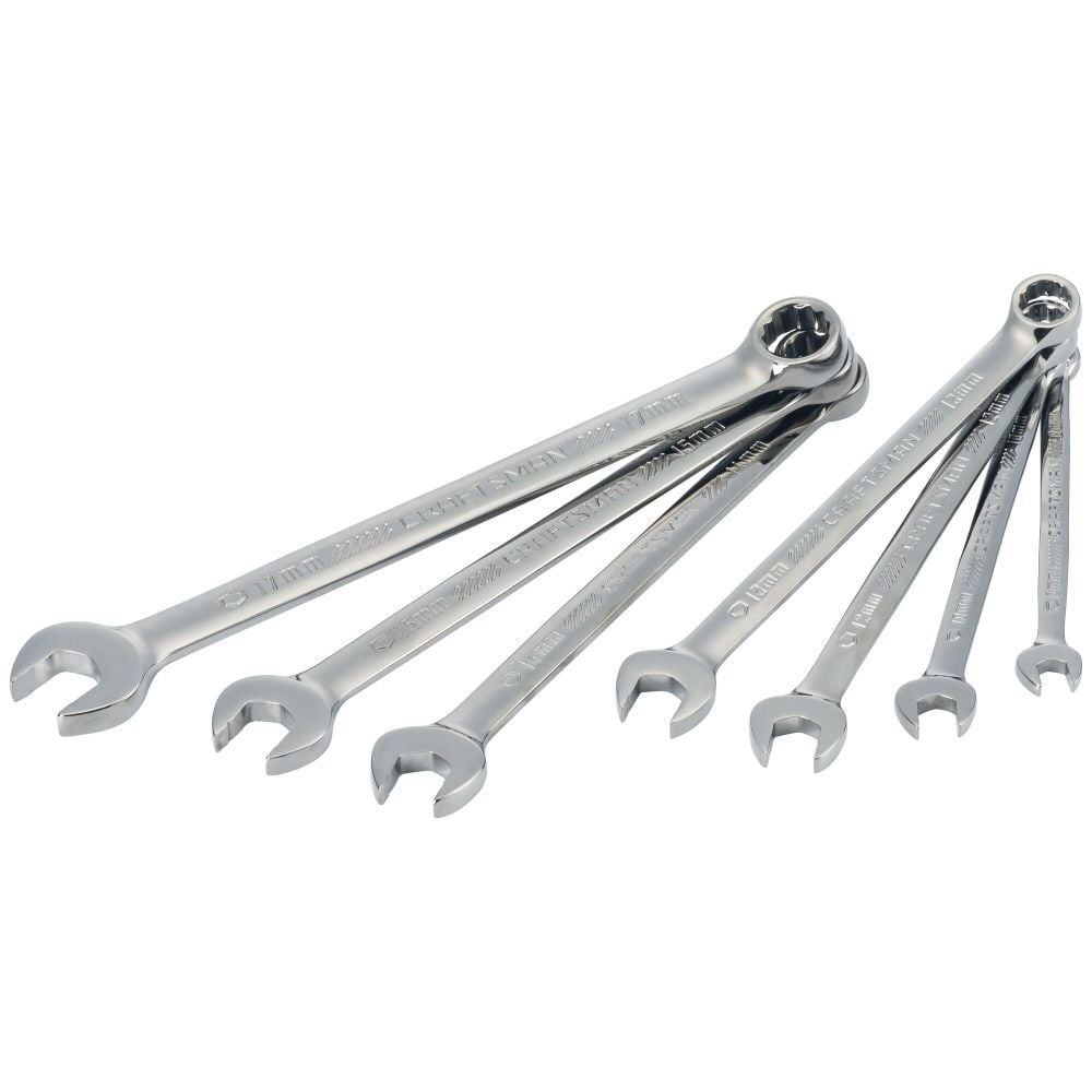 Craftsman Metric Gunmetal Chrome Long-Panel Wrench Set, 7 Piece